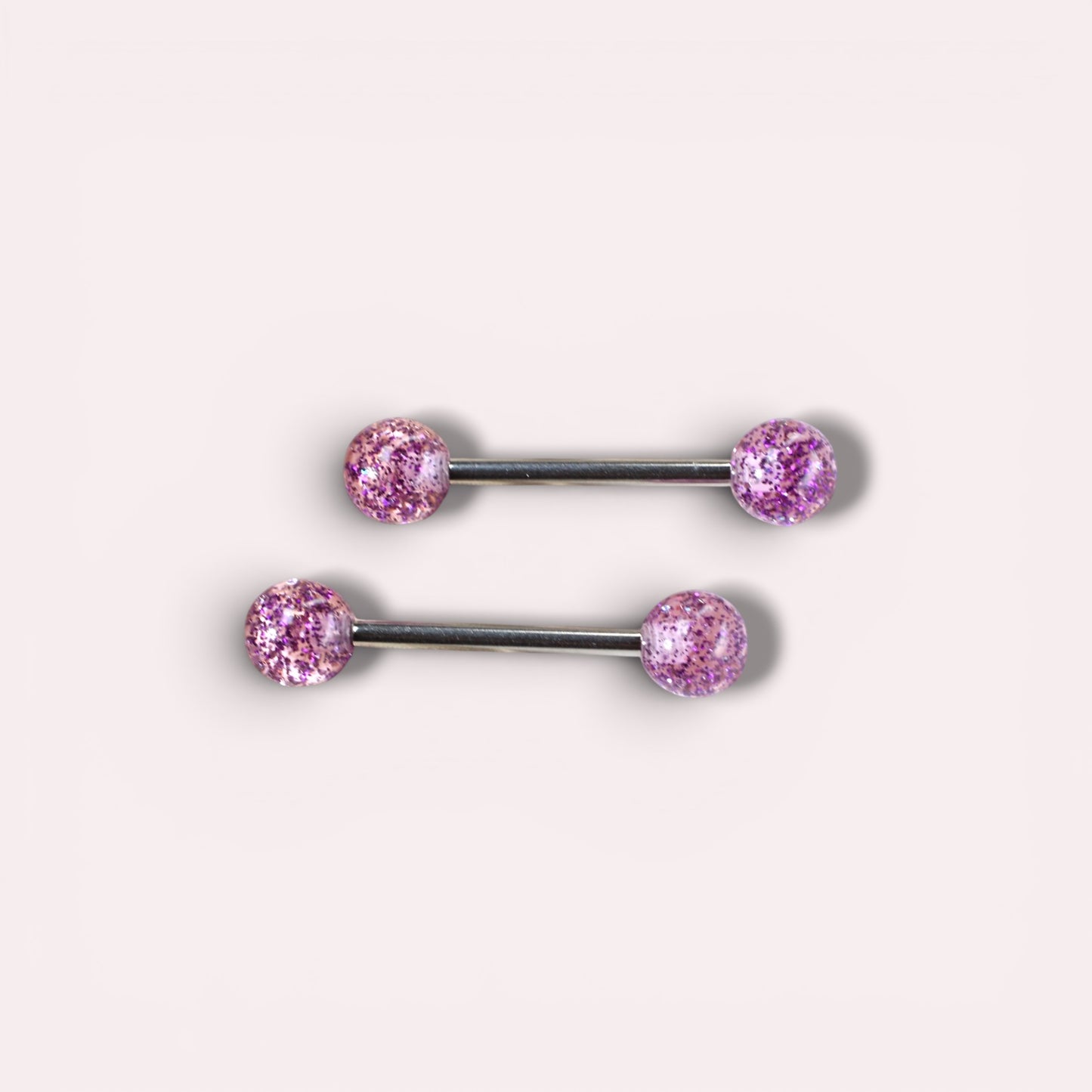 Glitter End Titanium Nipple Barbell.