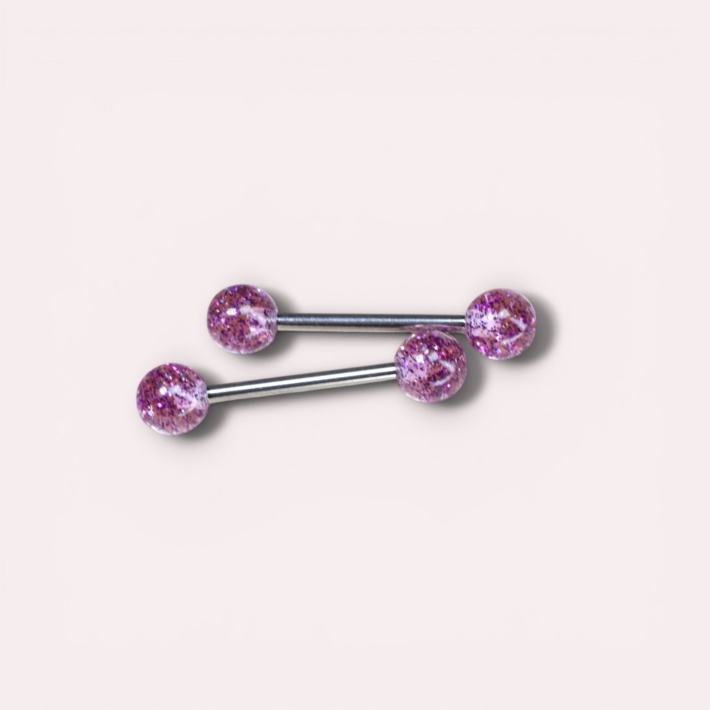 Glitter End Titanium Nipple Barbell.