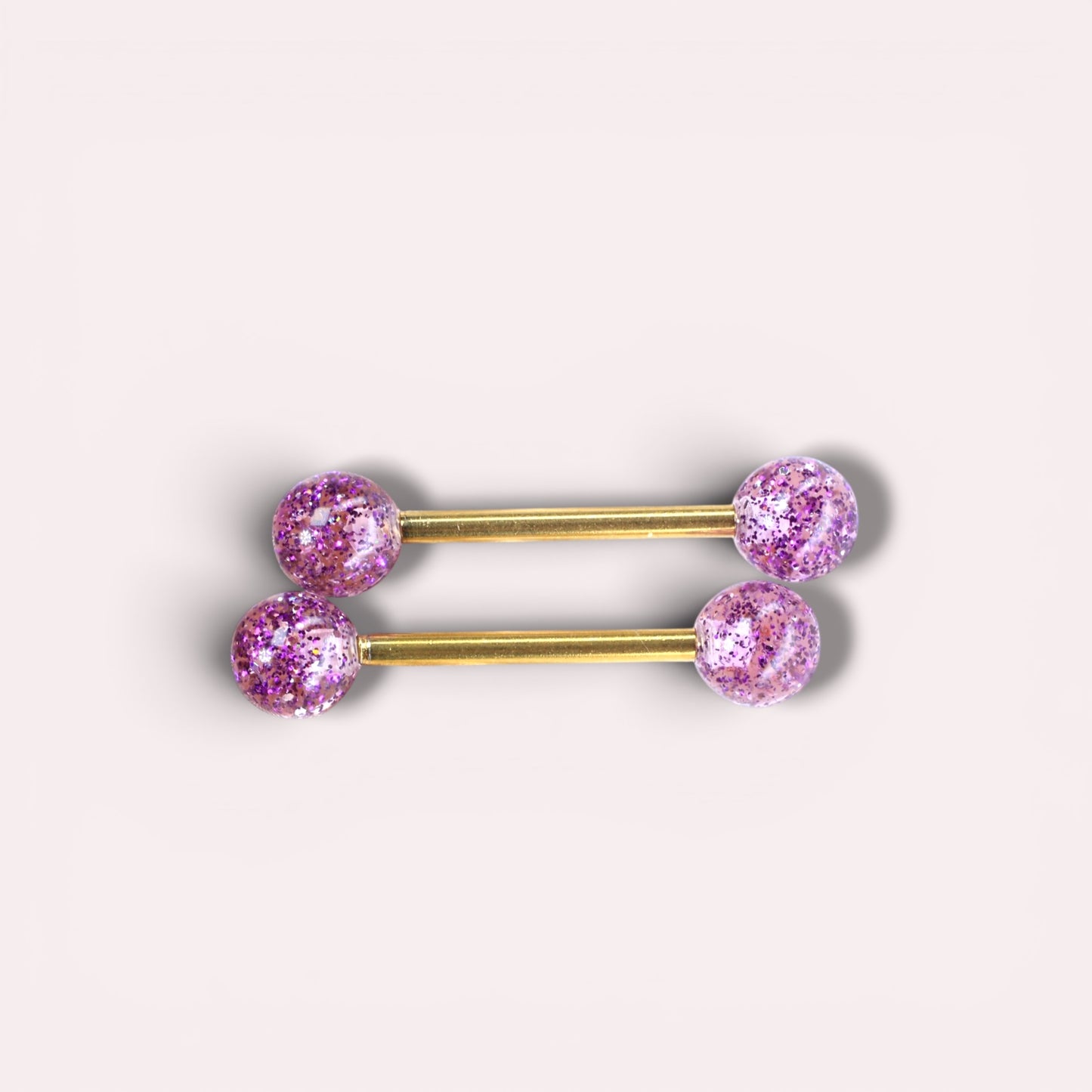 Glitter End Titanium Nipple Barbell.