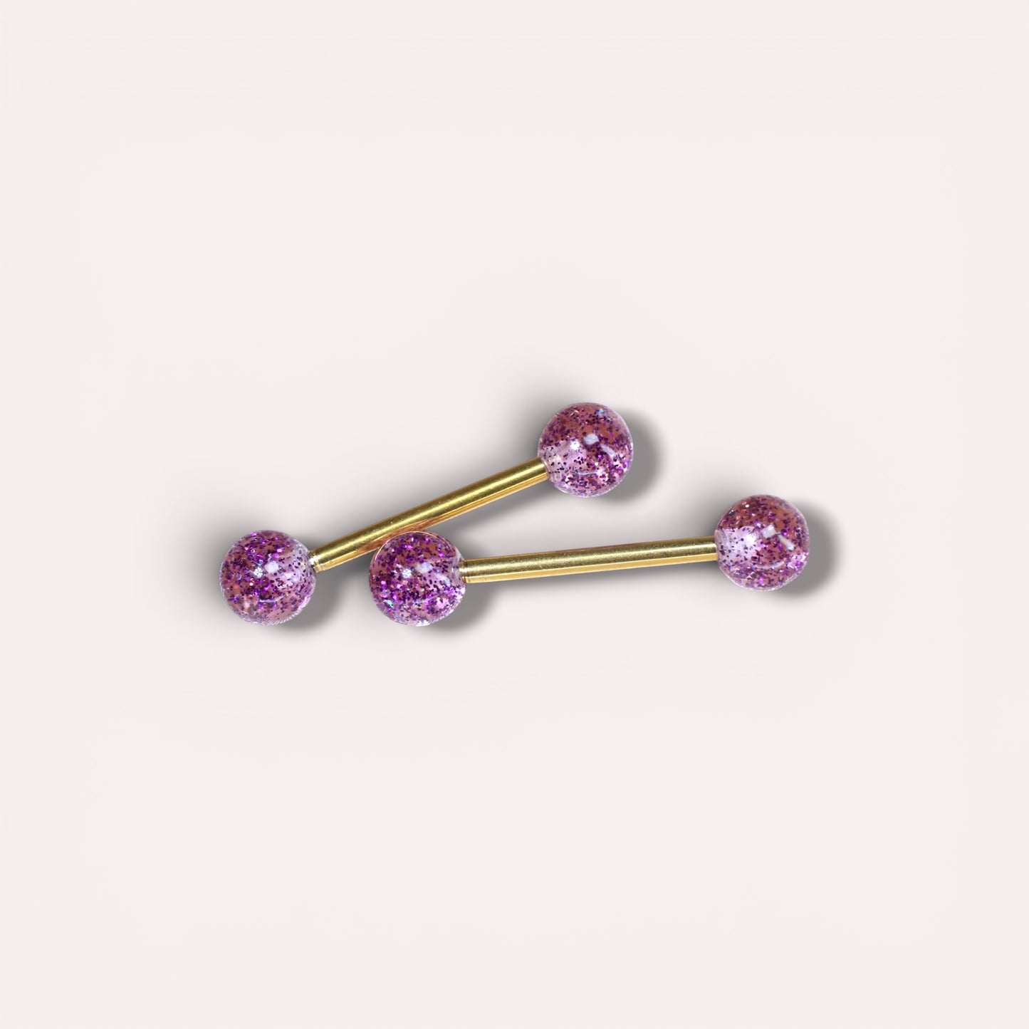 Glitter End Titanium Nipple Barbell.