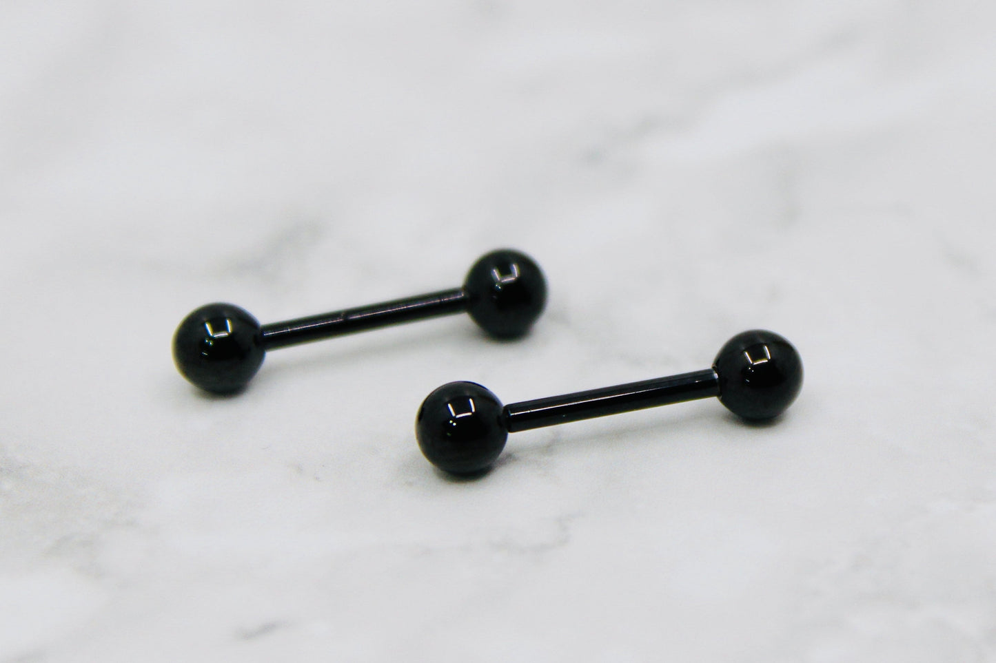 Titanium Black Nippe Ring, Plain Black Titanium Internally Threaded Nipple Piericng Barbell Jewelry,14G Nipple Barbell Body Piercing Jewelry