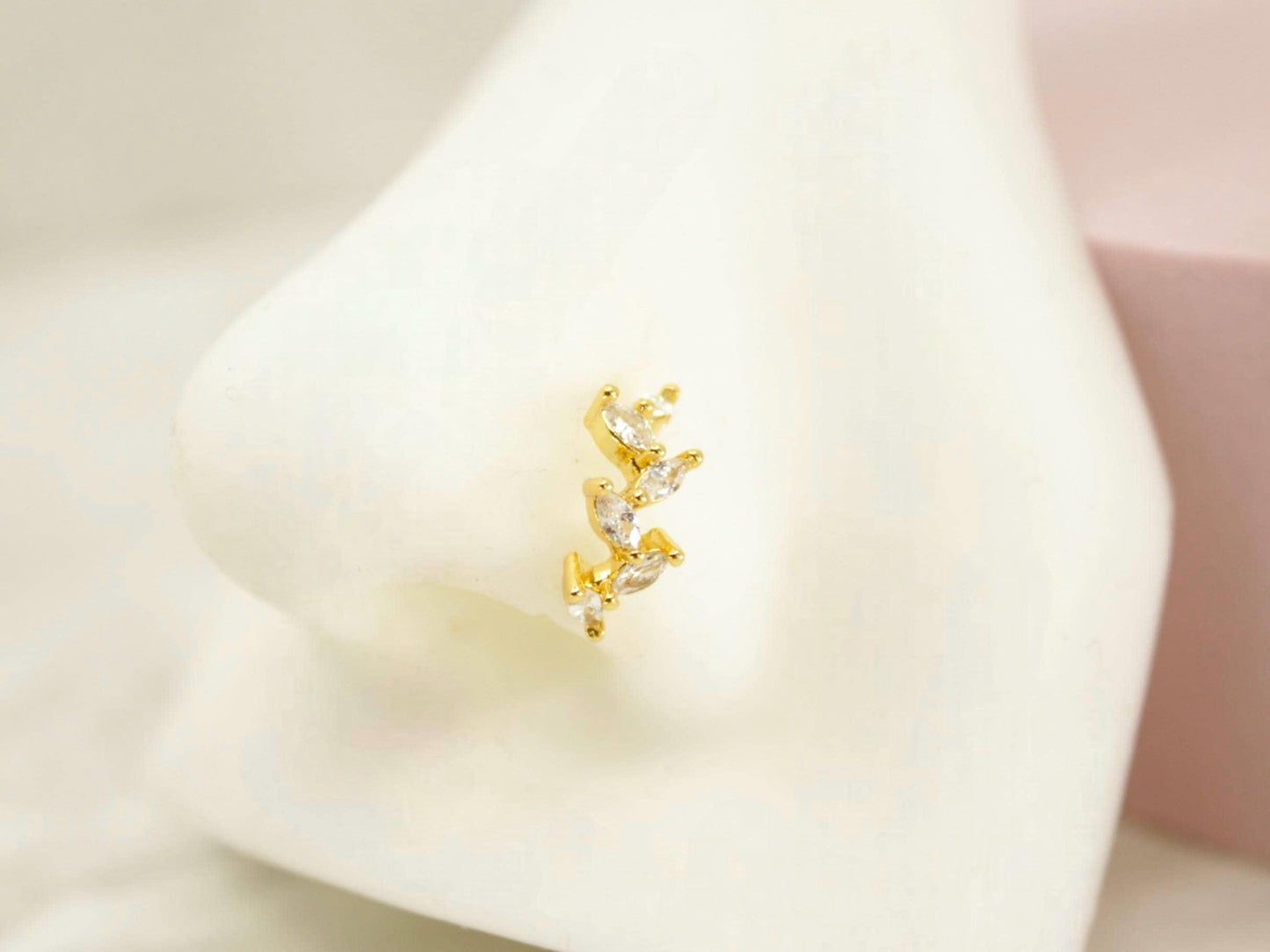 20g Dainty Gold Bendable Nose Hoop Ring.