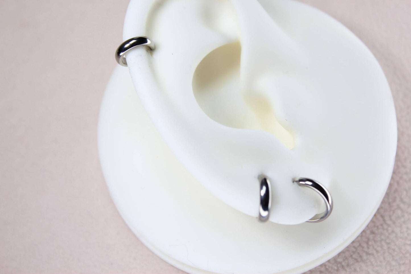 20g Titanium  Silver Chunky Nose Hoop Ring.