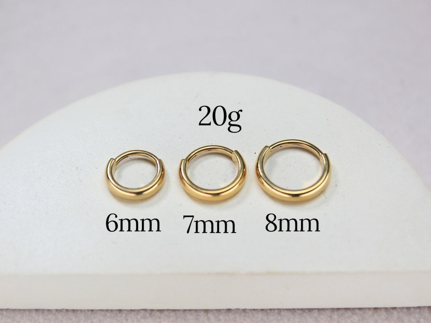 20g Titanium Gold Chunky/Thick  Nose Hoop Ring.