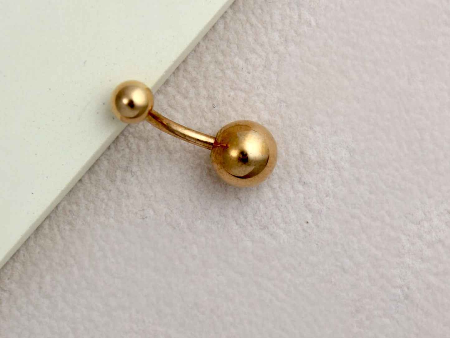 Titanium Belly Button Ring, 14G Rose Gold Belly Ring, Dainty Belly Piercing Jewelry, Minimalist RoseGold Belly Ring, Navel Piercing Jewelry.