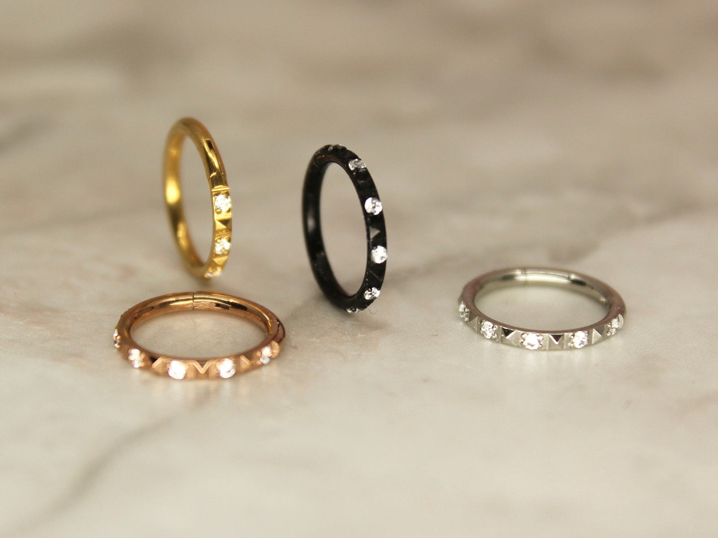 Conch Hoop Ring, Dainty Cz Stud 16g Septum Nose Conch Cartilage Daith Piercing Hinged Hoop Ring, Multipurpose Hoop Earring Clicker Ring