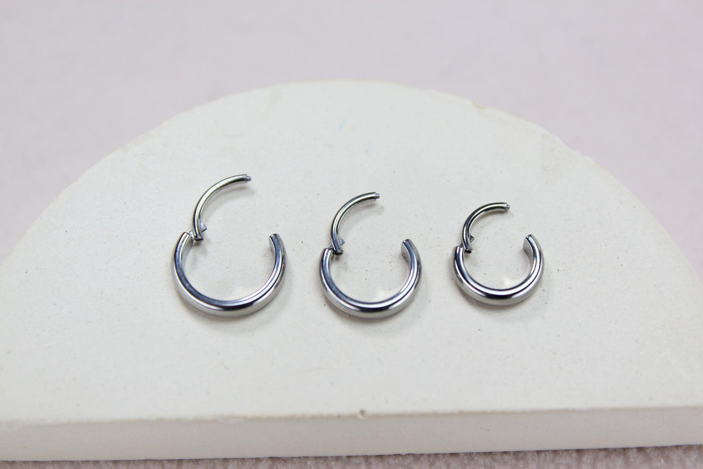 20g Titanium  Silver Chunky Nose Hoop Ring.