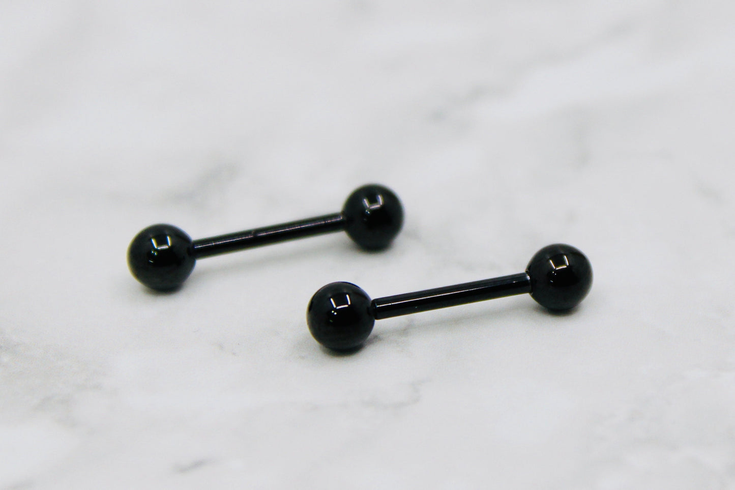 Titanium Black Nippe Ring, Plain Black Titanium Internally Threaded Nipple Piericng Barbell Jewelry,14G Nipple Barbell Body Piercing Jewelry