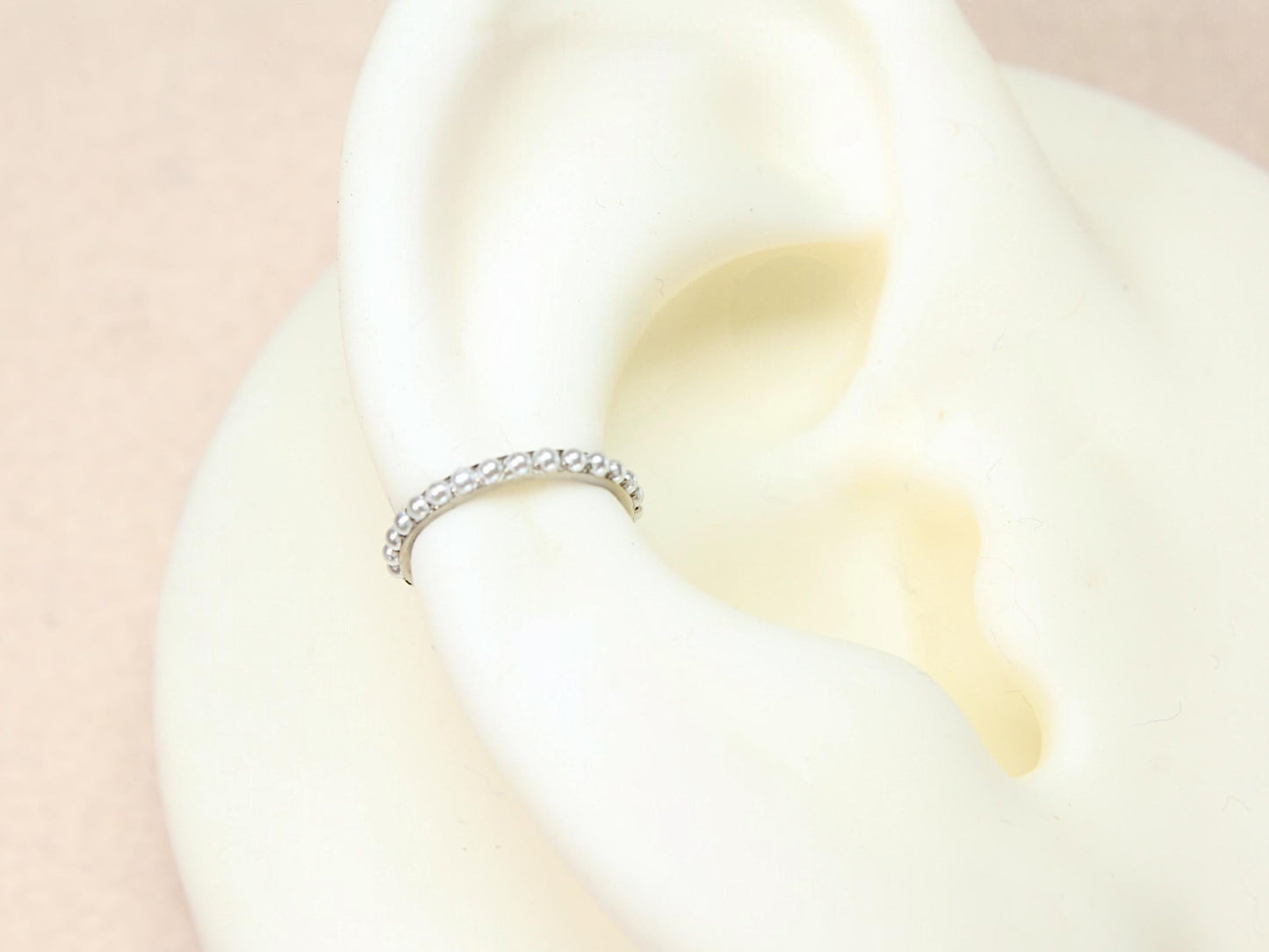 16G Titanium Nose Hoop Ring, Pearl Decor Nose Piercing Jewelry, Minimalist Nose Hoop Ring, Cartilage Piercing, Nose Piercing, Nose Jewelry
